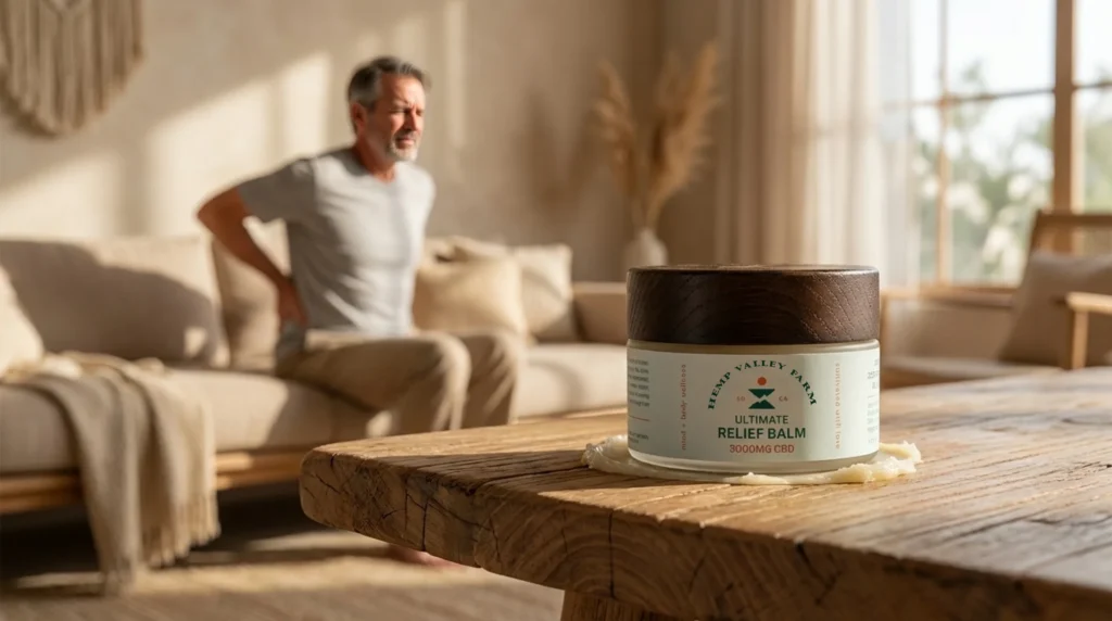 Full spectrum CBD relief balm for sciatica and disc pain nerve inflammation support